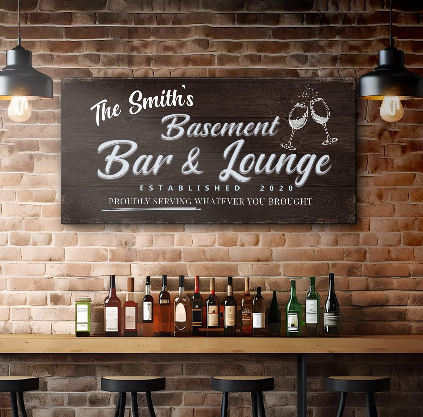 Basement Bar And Lounge Sign IV - Tailored Canvases - Flyclothing LLC