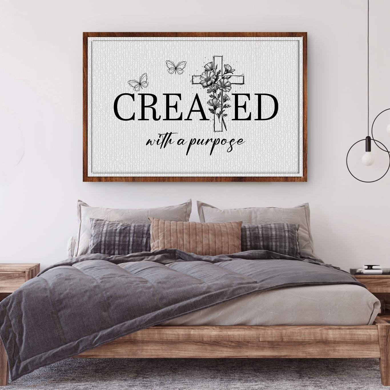Created With A Purpose Faith Sign II - Tailored Canvases - Flyclothing LLC