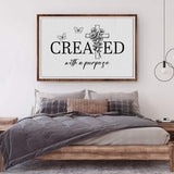 Created With A Purpose Faith Sign II - Tailored Canvases - Flyclothing LLC