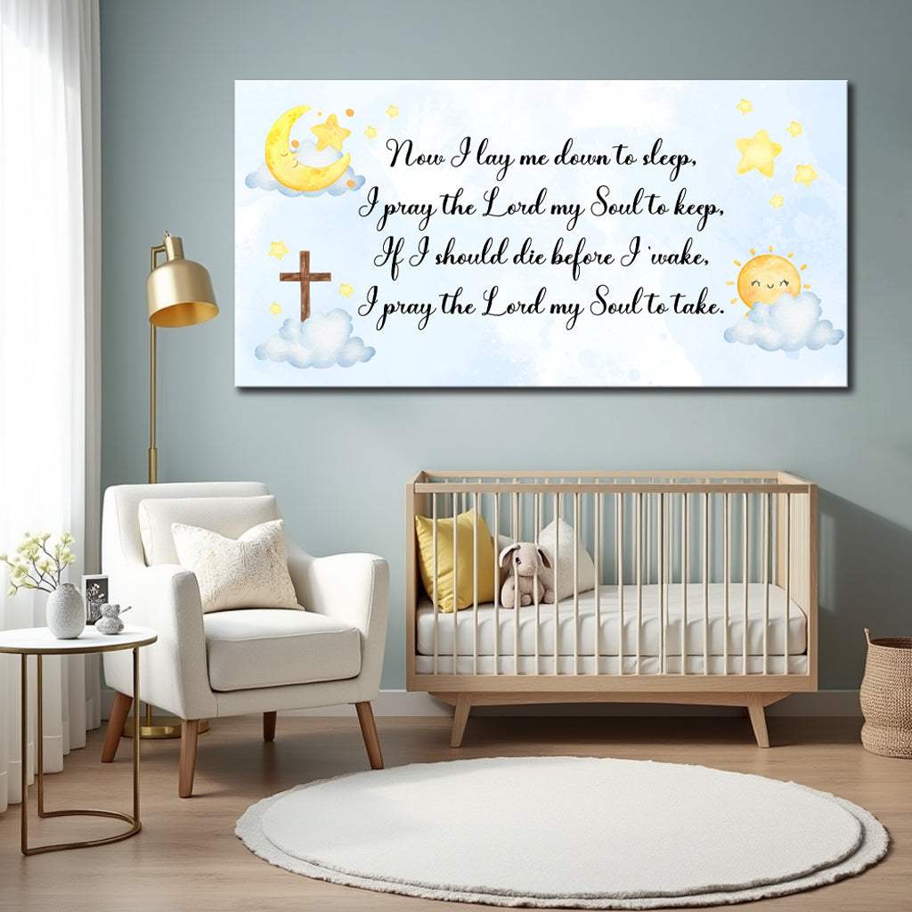I Lay Me Down To Sleep Faith Sign II - Tailored Canvases - Flyclothing LLC
