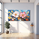 Golden Petals Impasto Wall Art - Tailored Canvases - Flyclothing LLC