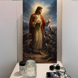 Jesus Protects The Lamb From Wolves Faith Wall Art V - Tailored Canvases - Flyclothing LLC