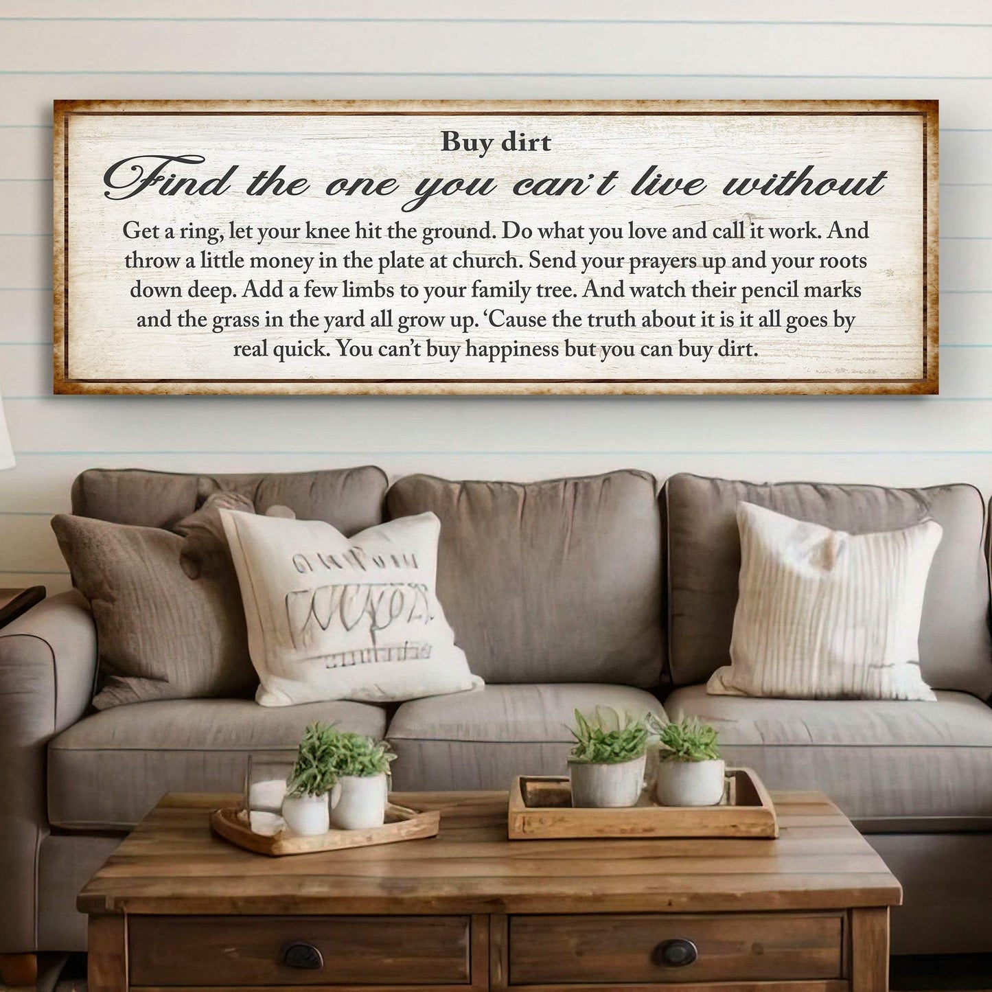 Find The One You Can't Live Without Family Sign II - Tailored Canvases - Flyclothing LLC