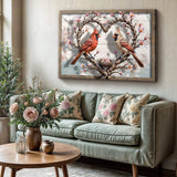 3D Cardinals Wall Art V - Tailored Canvases - Flyclothing LLC