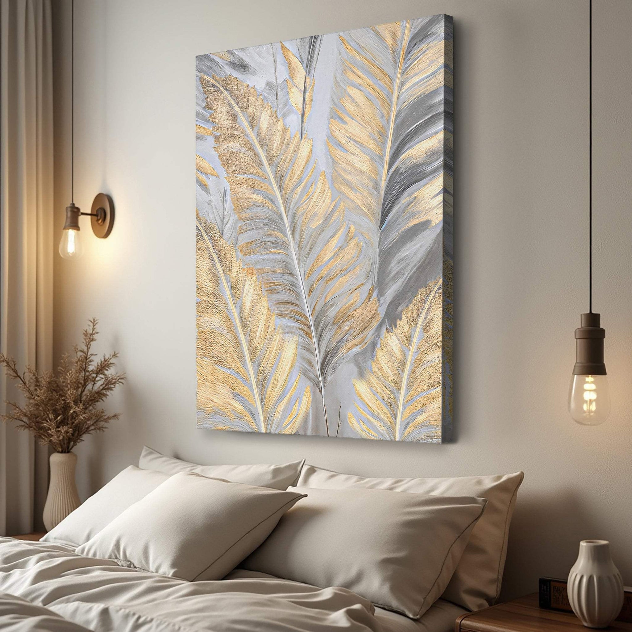 Luxury Gold and Silver Leaf Wall Art - Tailored Canvases - Flyclothing LLC
