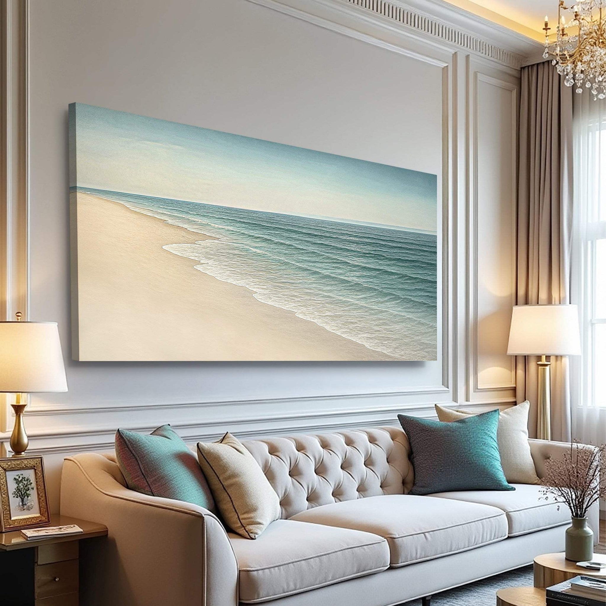 Beach Shoreline Coastal Wall Art II - Tailored Canvases - Flyclothing LLC
