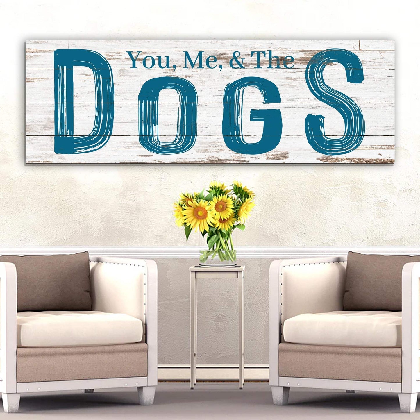 You, Me And The Dogs Sign V - Tailored Canvases - Flyclothing LLC