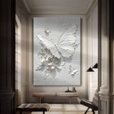 White Butterfly Wall Art - Tailored Canvases - Flyclothing LLC