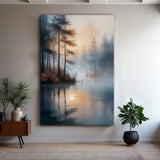 Misty Lake Wall Art - Tailored Canvases - Flyclothing LLC