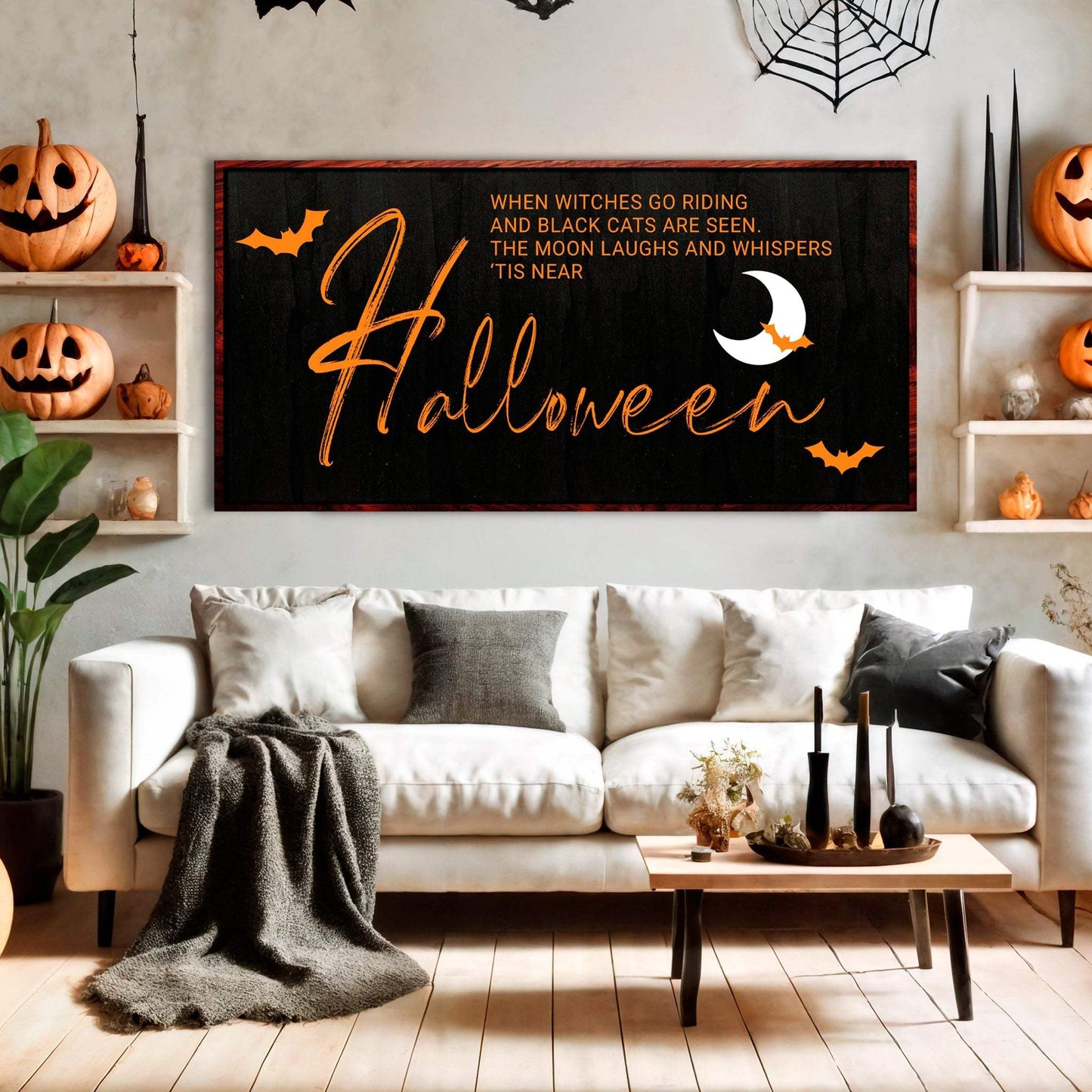 When Witches Halloween Wall Sign - Tailored Canvases - Flyclothing LLC