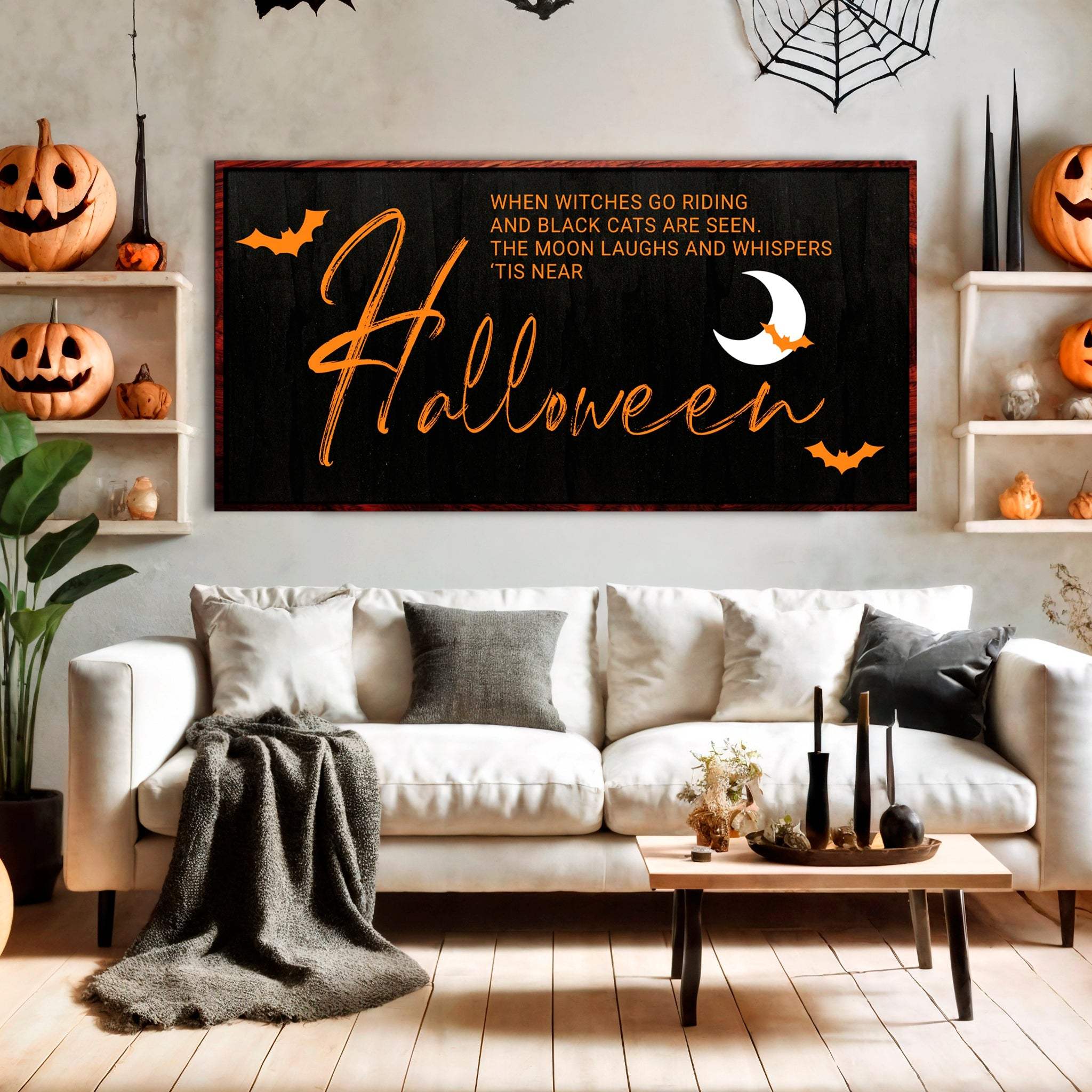When Witches Halloween Wall Sign - Tailored Canvases - Flyclothing LLC