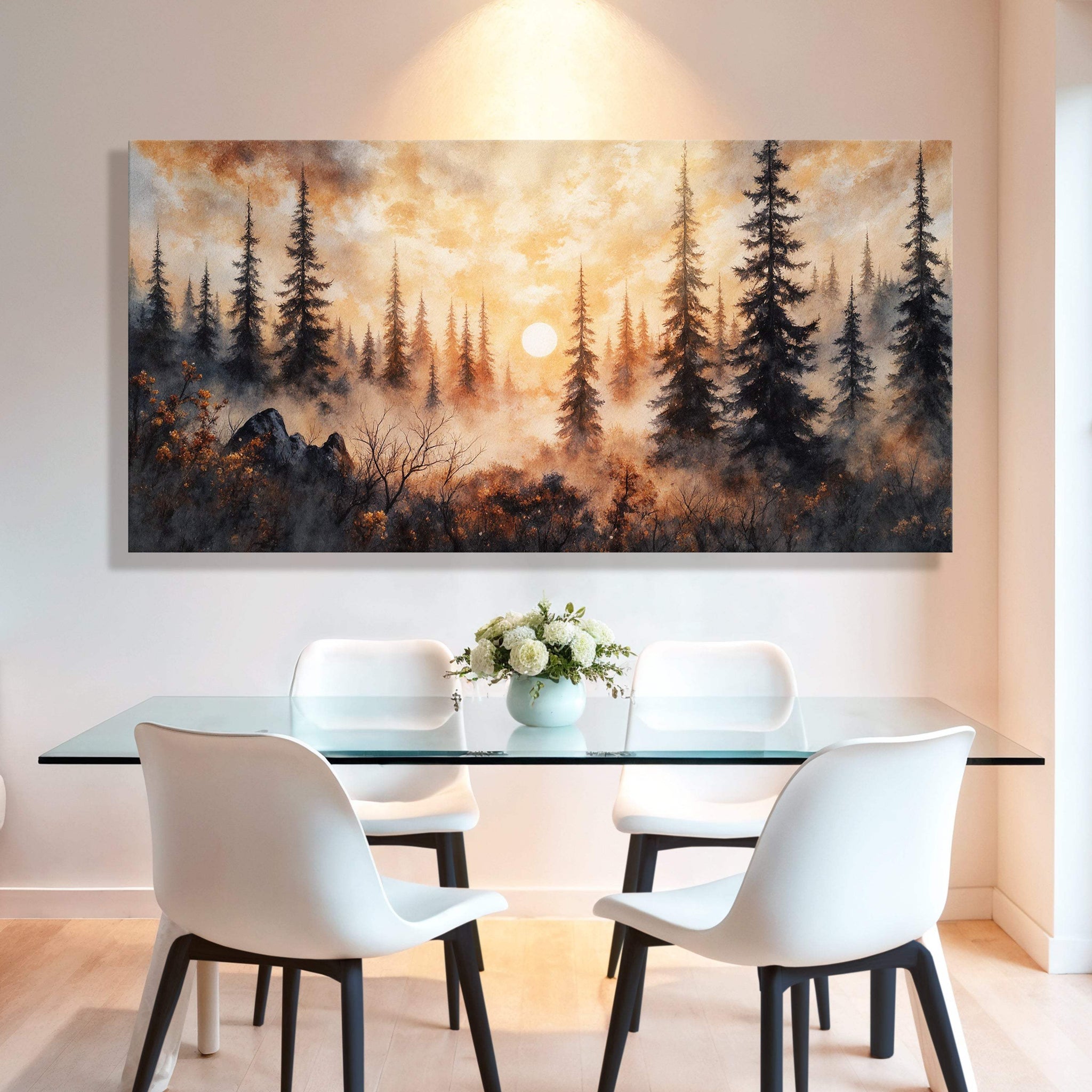 Rustic Forest Sunset Wall Art - Tailored Canvases - Flyclothing LLC