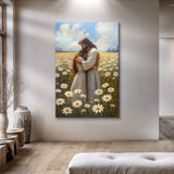 Jesus Hugging Woman Faith Wall Art II - Tailored Canvases - Flyclothing LLC