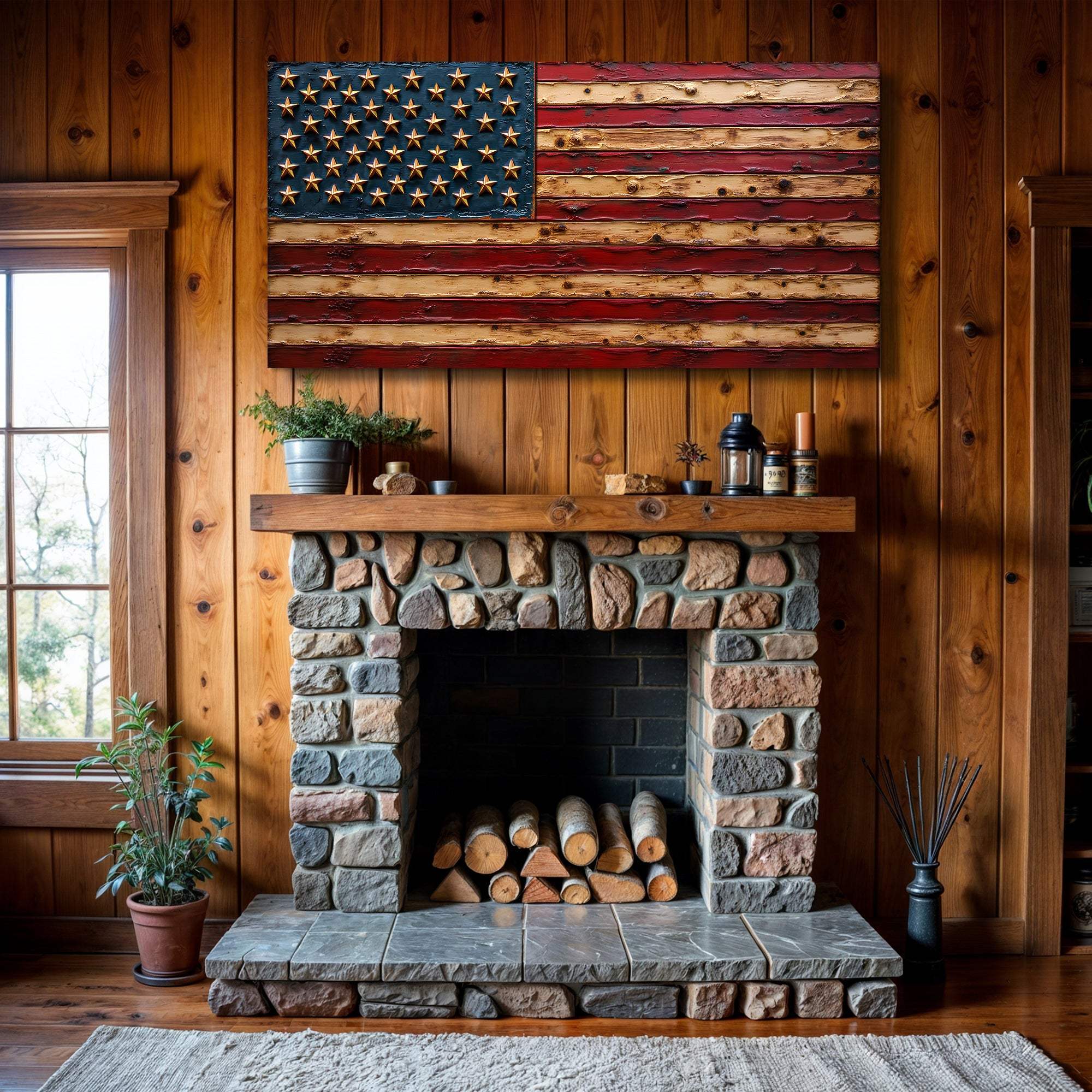 Old Glory American Flag Wall Art - Tailored Canvases - Flyclothing LLC