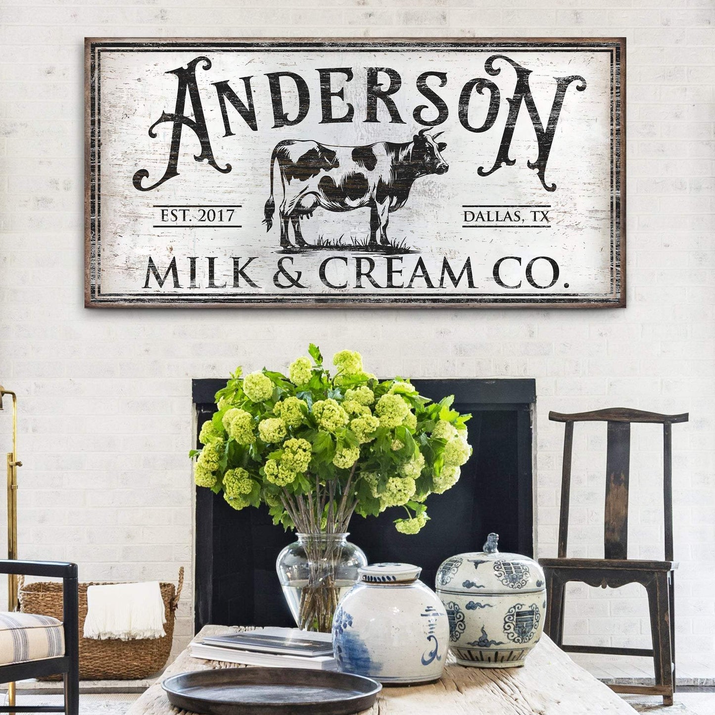 Personalized Milk & Cream Co Sign - Tailored Canvases - Flyclothing LLC