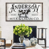 Personalized Milk & Cream Co Sign - Tailored Canvases - Flyclothing LLC