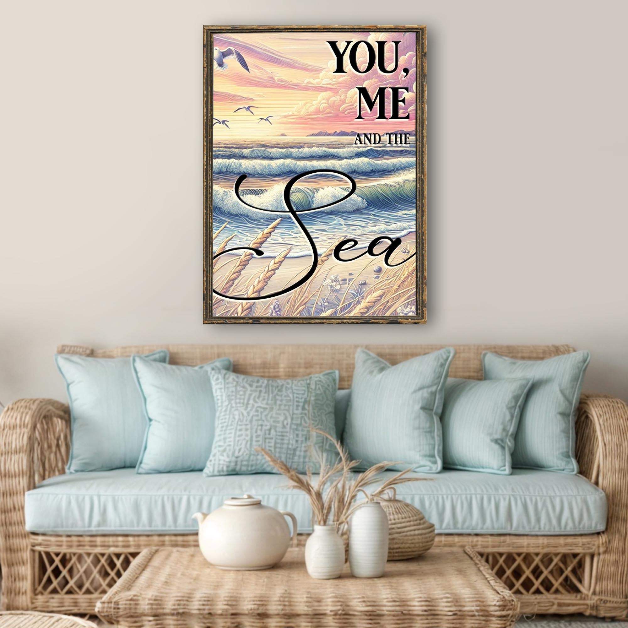 You Me and the Sea Coastal Sign - Tailored Canvases - Flyclothing LLC