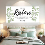 And I Will Restore To You - Joel 2:25 Faith Sign II - Tailored Canvases - Flyclothing LLC