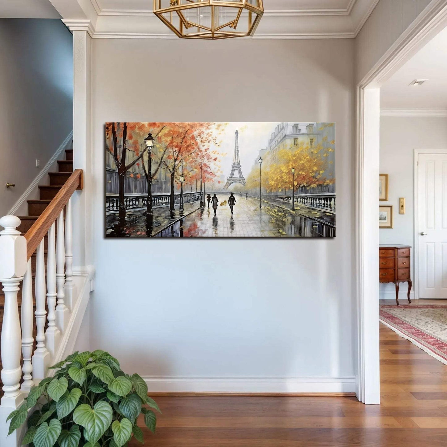 Parisian Rain Cityscape Wall Art - Tailored Canvases - Flyclothing LLC