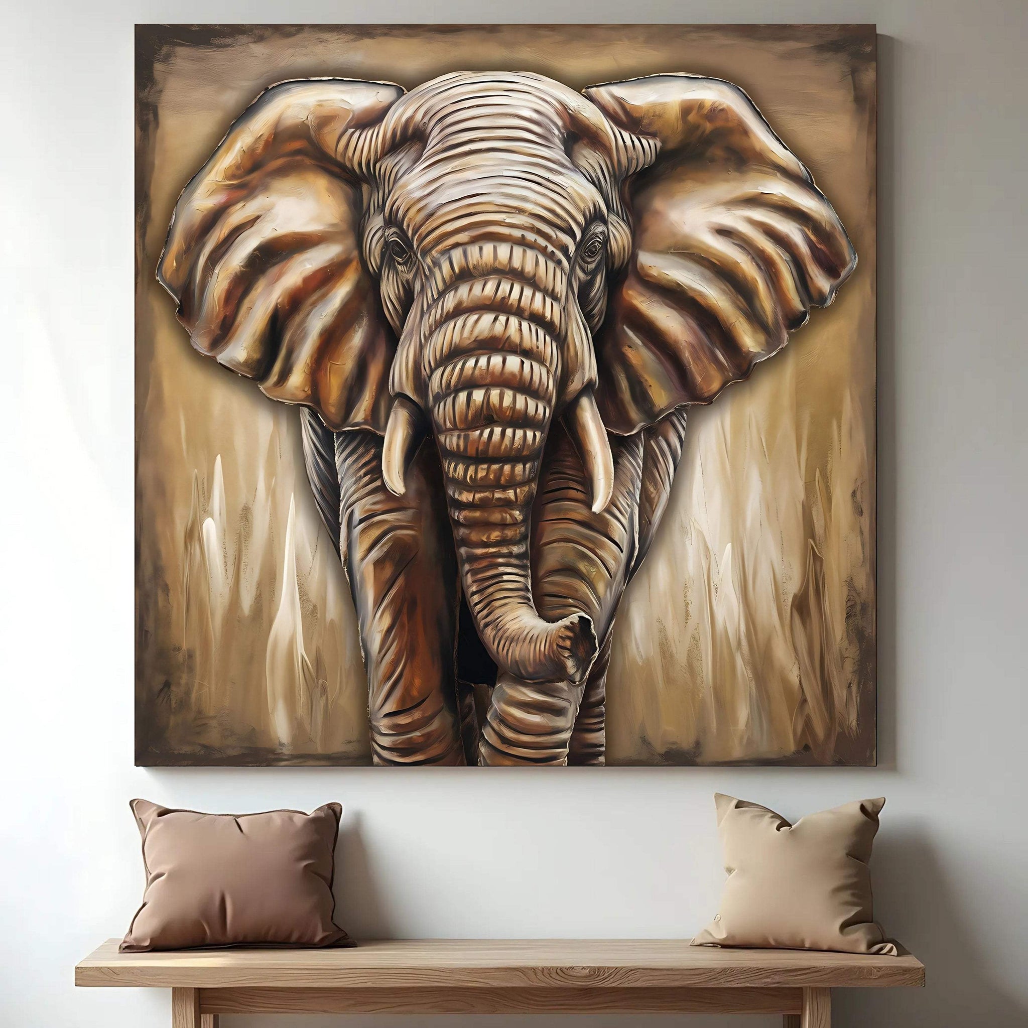 3D Elephant Wall Art - Tailored Canvases - Flyclothing LLC