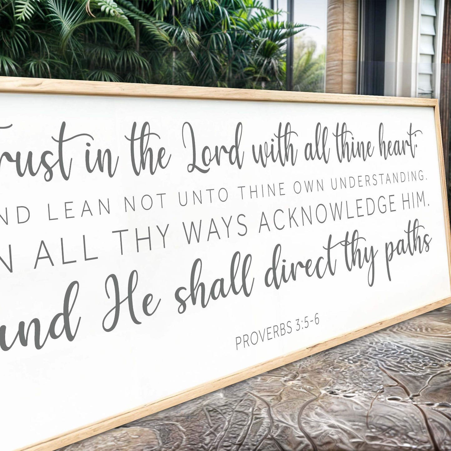 Proverbs 3:5-6 Faith Wall Sign - Tailored Canvases - Flyclothing LLC