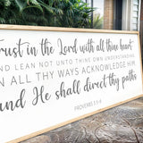 Proverbs 3:5-6 Faith Wall Sign - Tailored Canvases - Flyclothing LLC