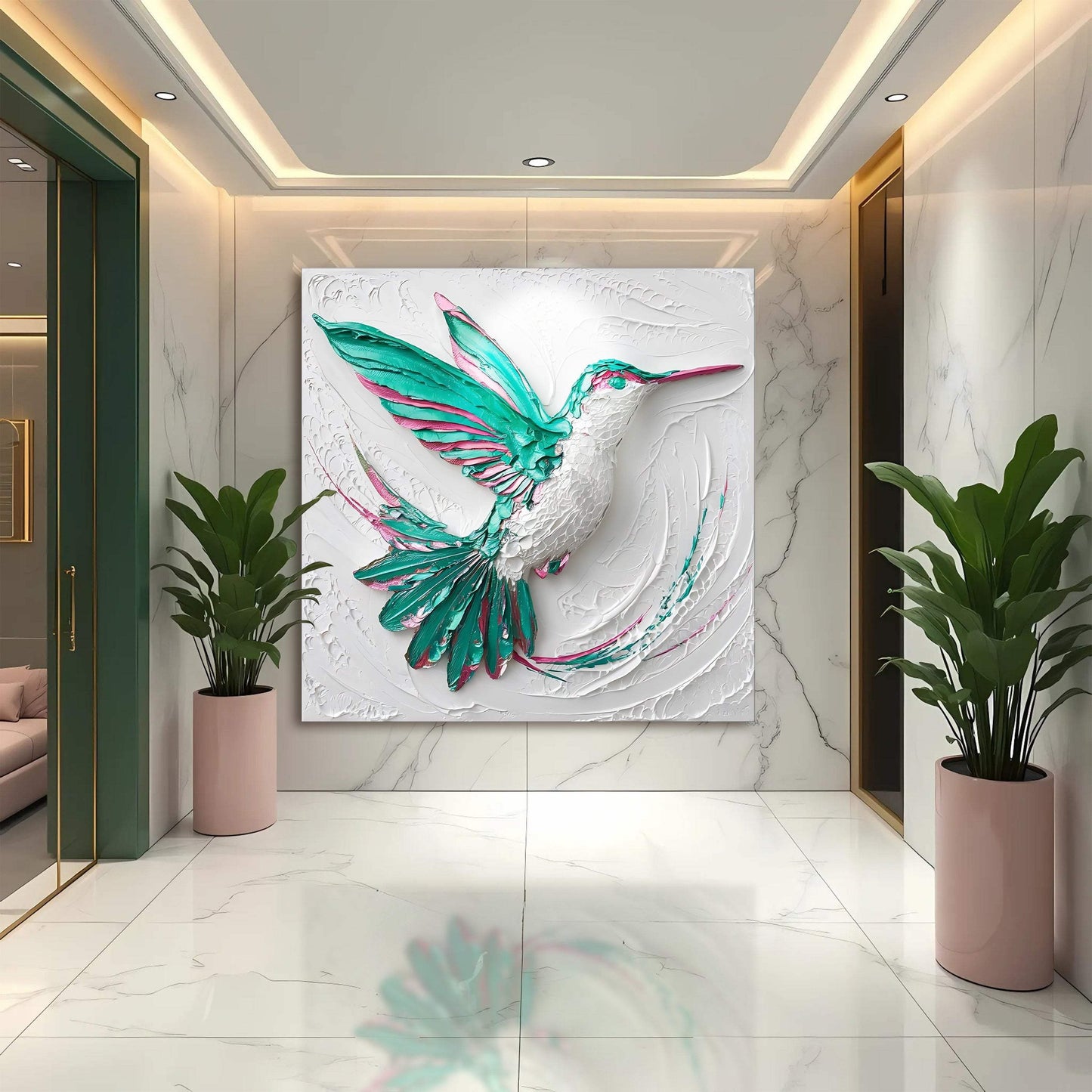 3D Hummingbird Wall Art - Tailored Canvases - Flyclothing LLC