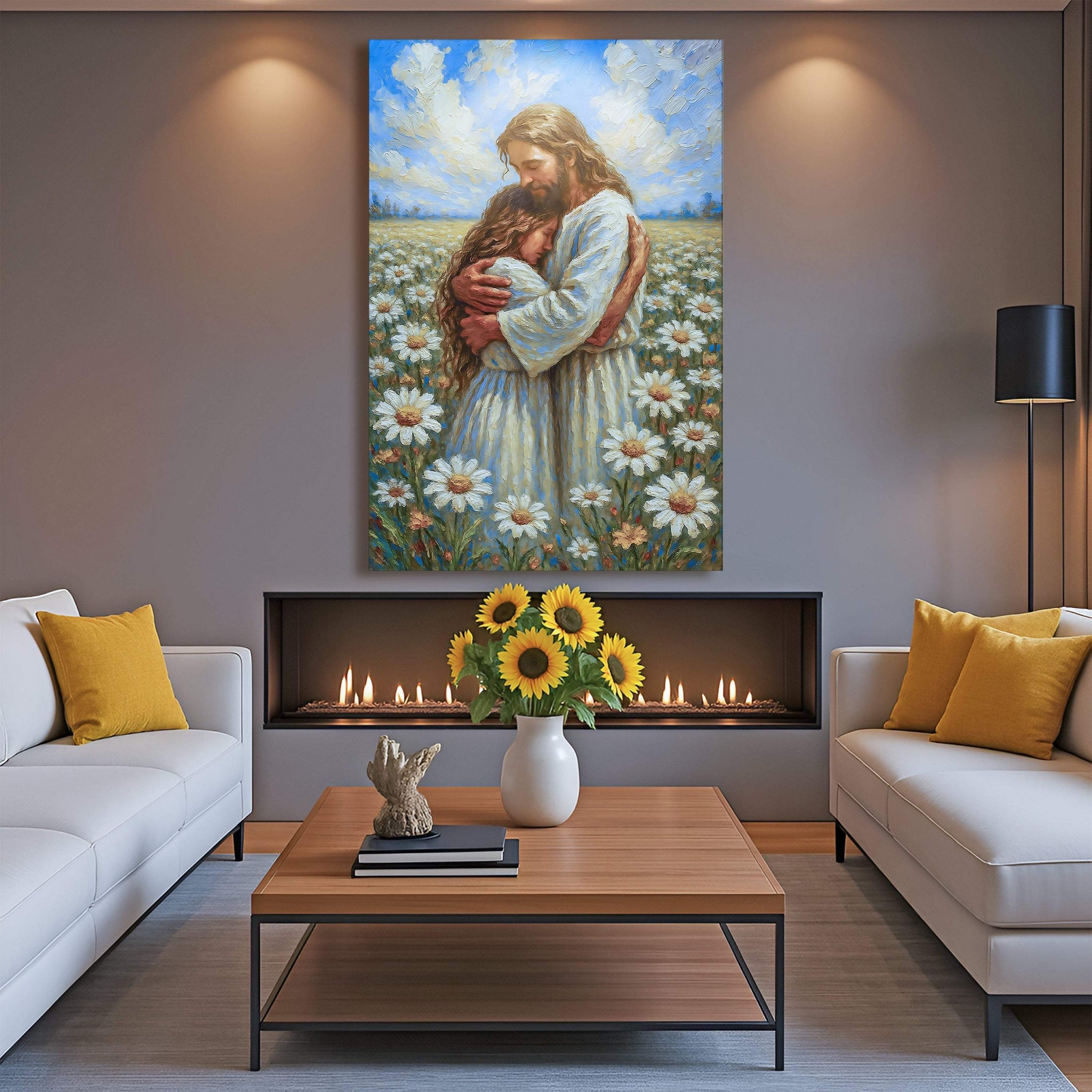 Jesus With Children Faith Wall Art - Tailored Canvases - Flyclothing LLC