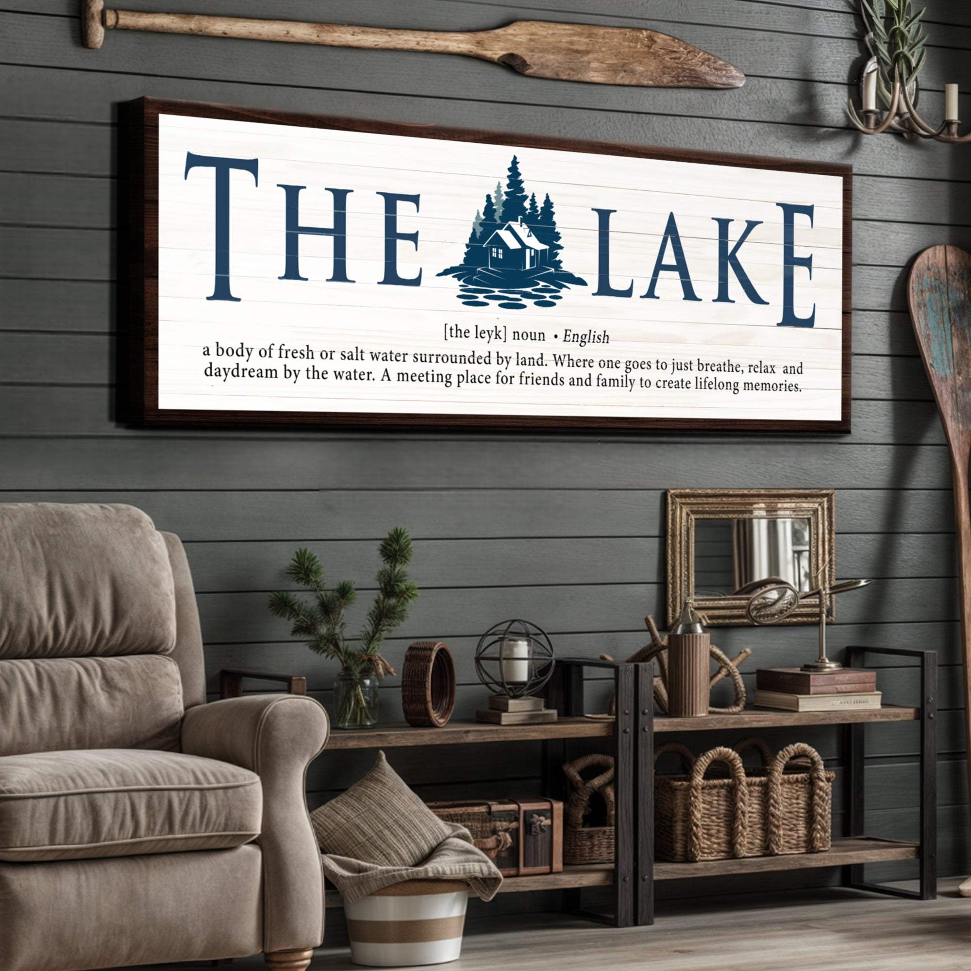 The Definition of Lake Sign II - Tailored Canvases - Flyclothing LLC