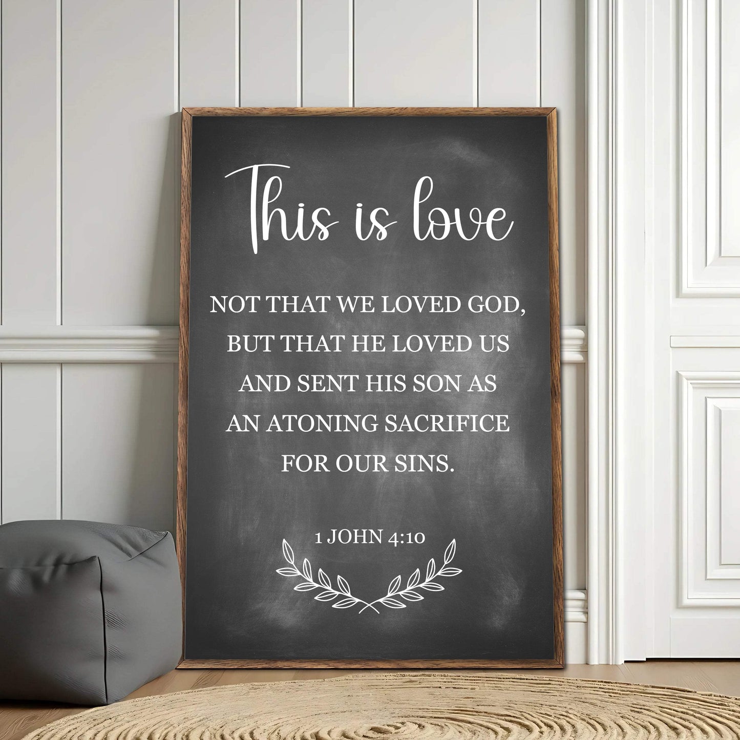 This Is Love - 1 John 4:10 Faith Sign - Tailored Canvases - Flyclothing LLC