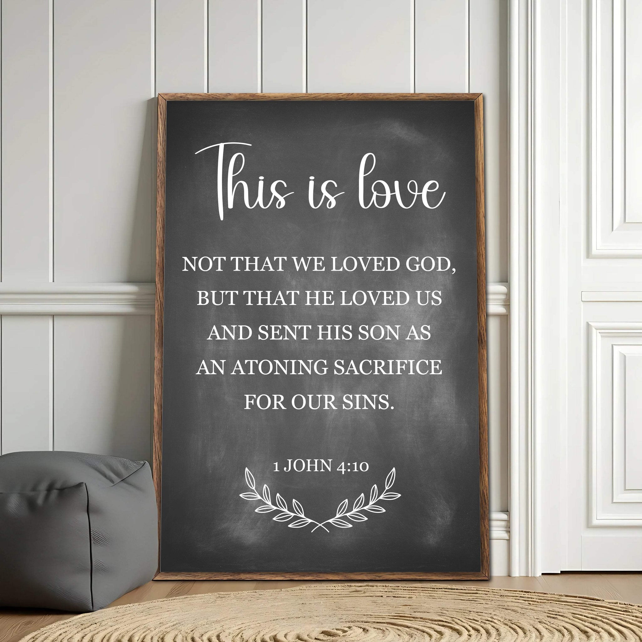 This Is Love - 1 John 4:10 Faith Sign - Tailored Canvases - Flyclothing LLC