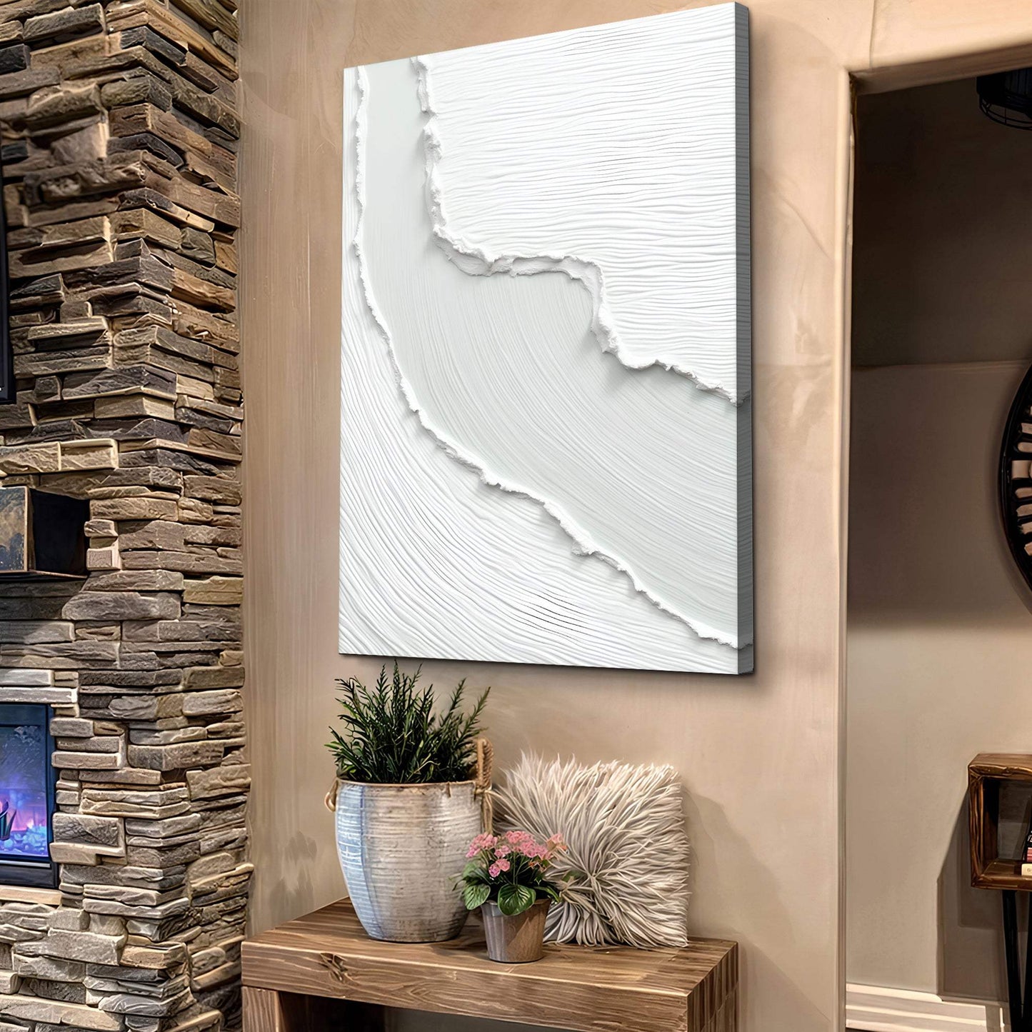 Abstract Minimalist Wave Wall Art - Tailored Canvases - Flyclothing LLC