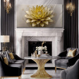 Golden Lotus Minimalist Abstract Wall Art III - Tailored Canvases - Flyclothing LLC