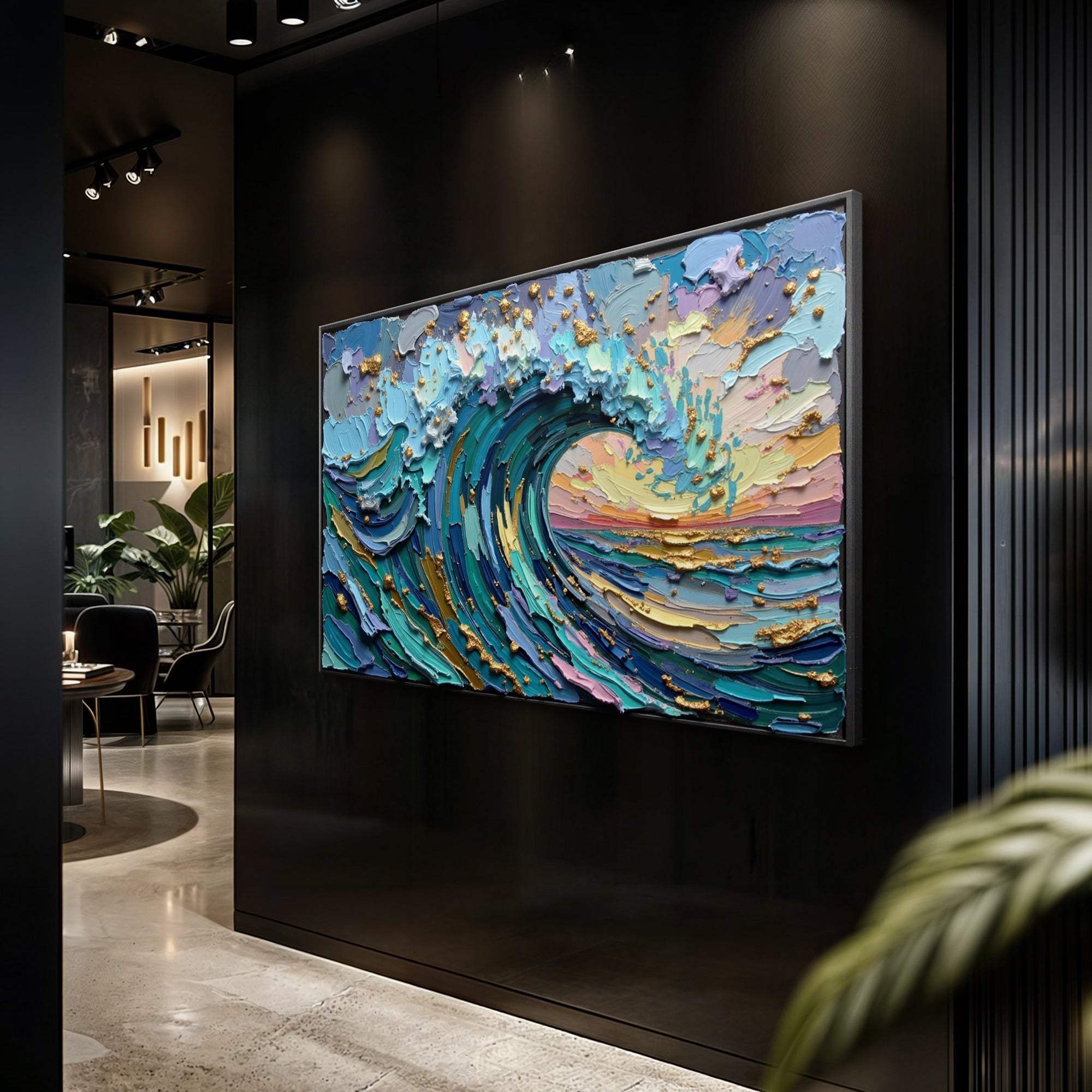 Golden Tide Wall Art - Tailored Canvases - Flyclothing LLC