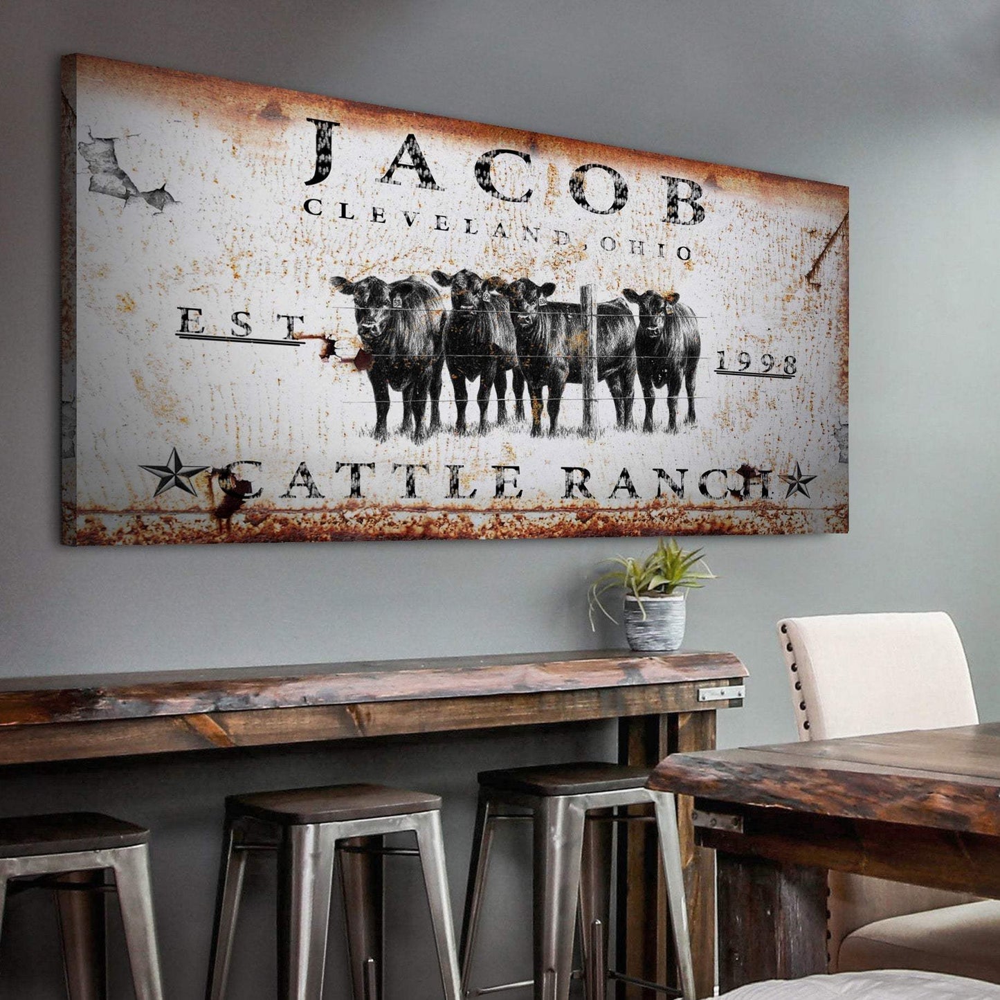 Cattle Ranch Sign IV (Free Shipping) - Tailored Canvases - Flyclothing LLC