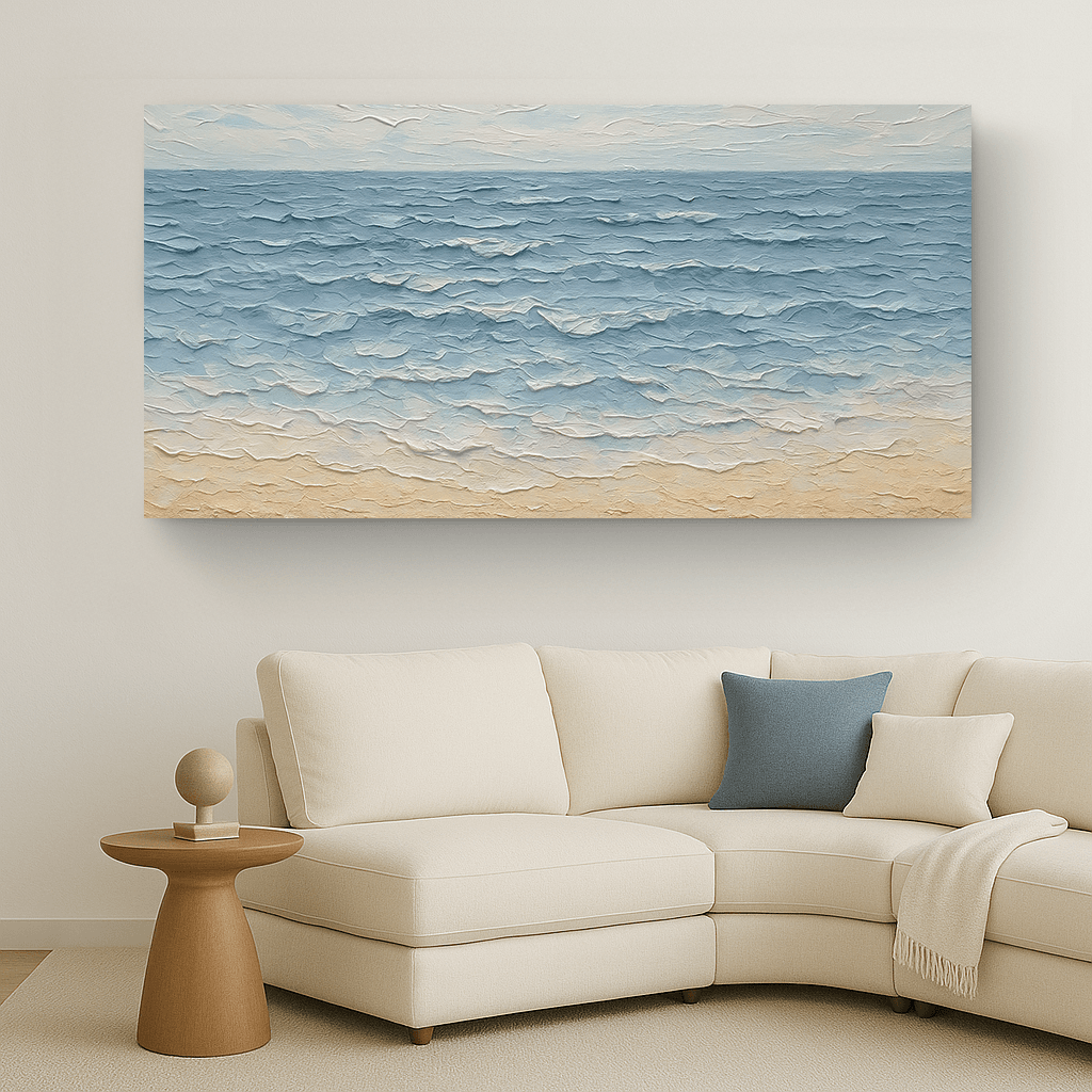 Serene Ocean Wave Coastal Wall Art VI - Tailored Canvases - Flyclothing LLC