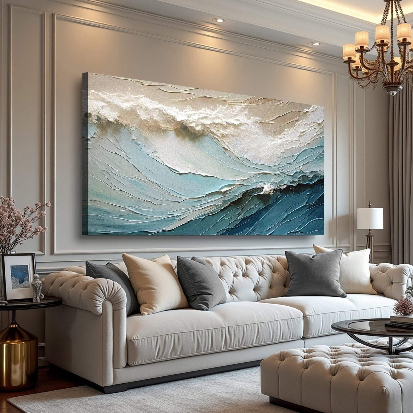 Beige Minimalist Wall Art - Tailored Canvases - Flyclothing LLC