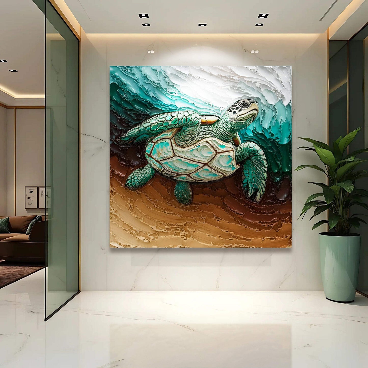 3D Turtle Wall Art - Tailored Canvases - Flyclothing LLC