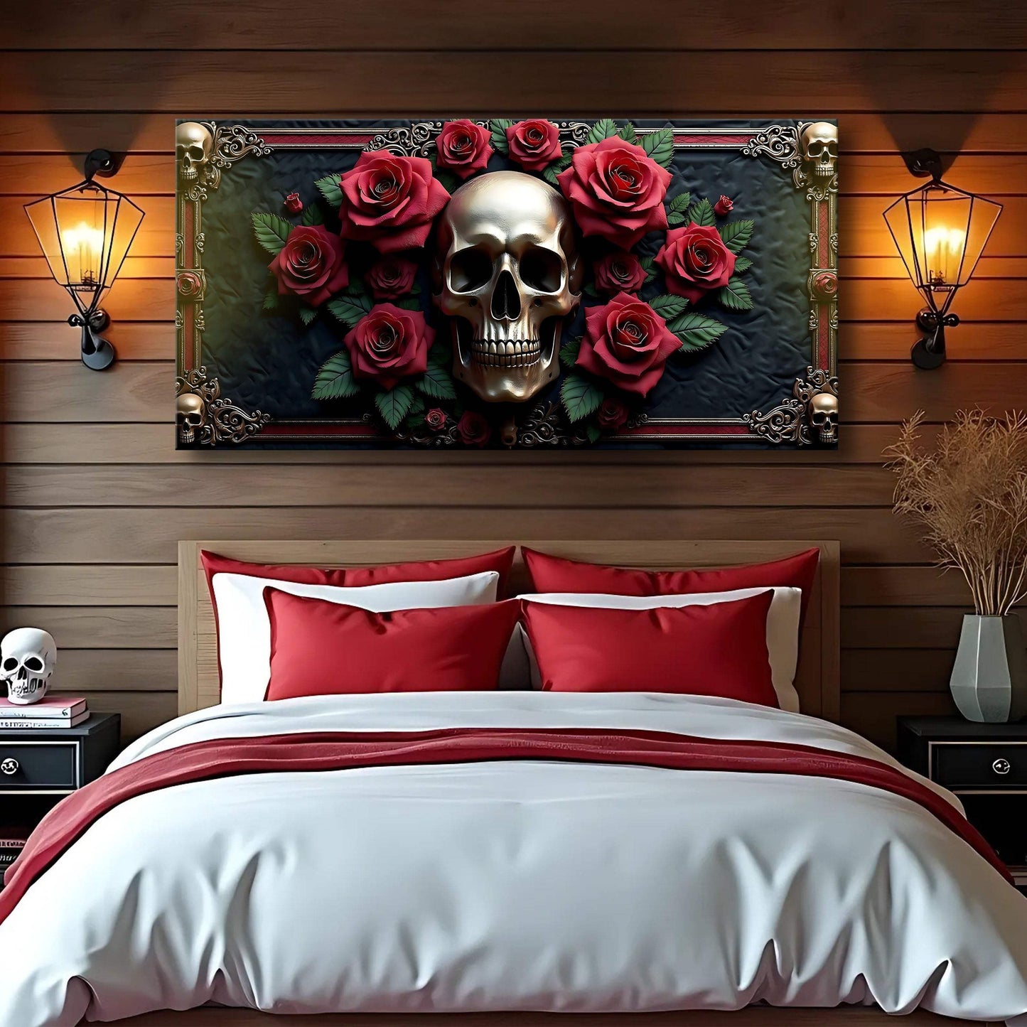 3D Vintage Skull Wall Art III - Tailored Canvases - Flyclothing LLC