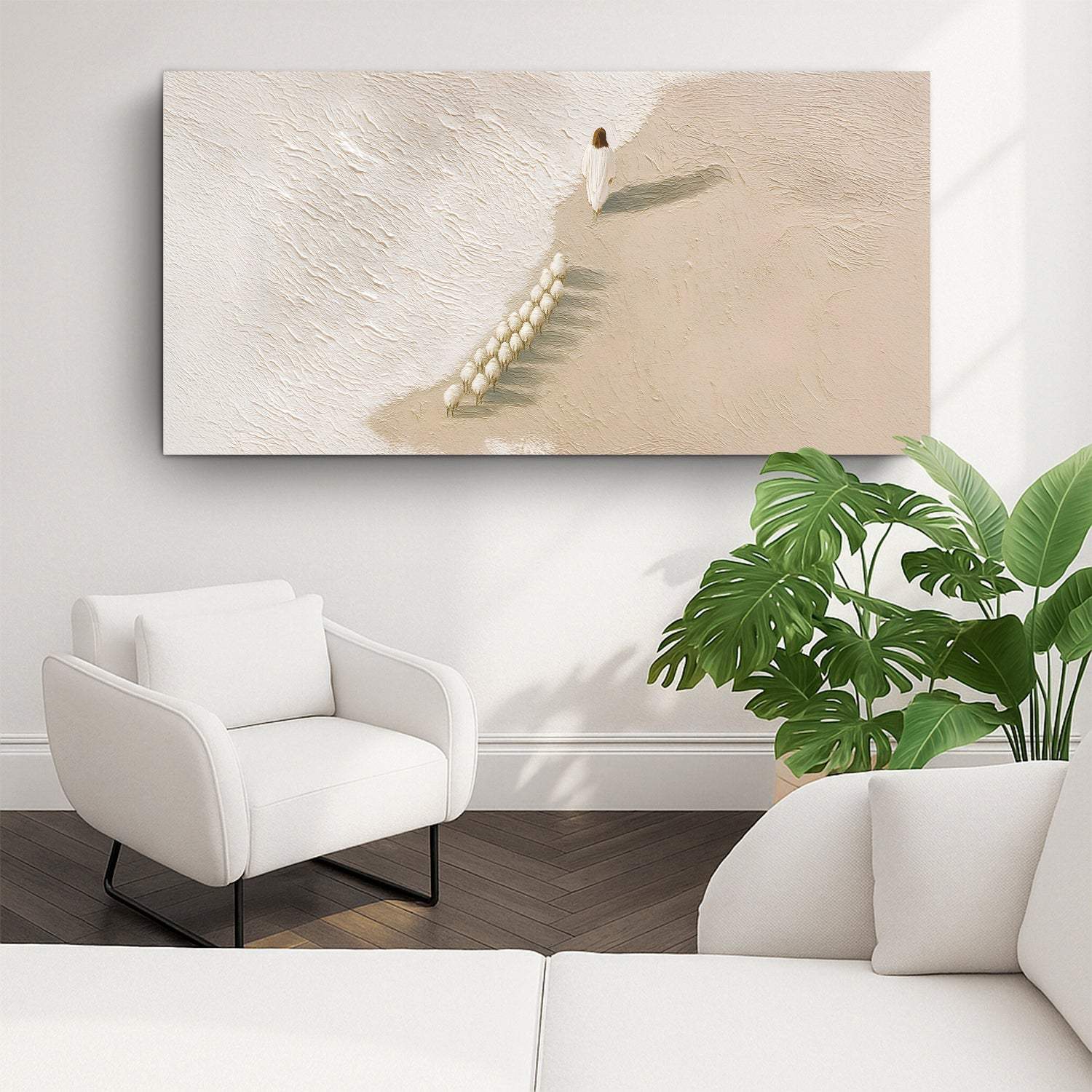 Jesus The Flock of Sheep Faith Wall Art - Tailored Canvases - Flyclothing LLC