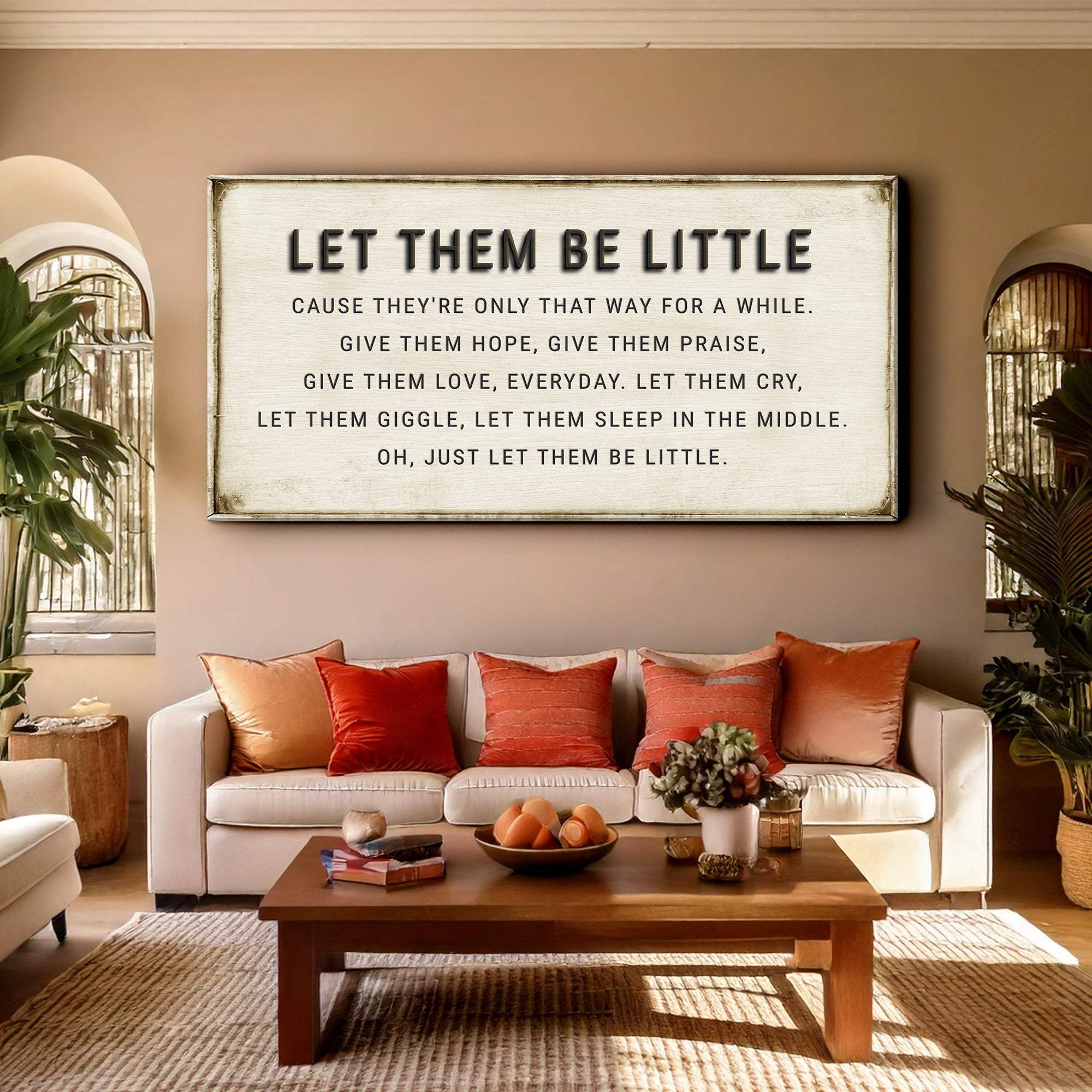 Let Them Be Little Playroom Sign - Tailored Canvases - Flyclothing LLC