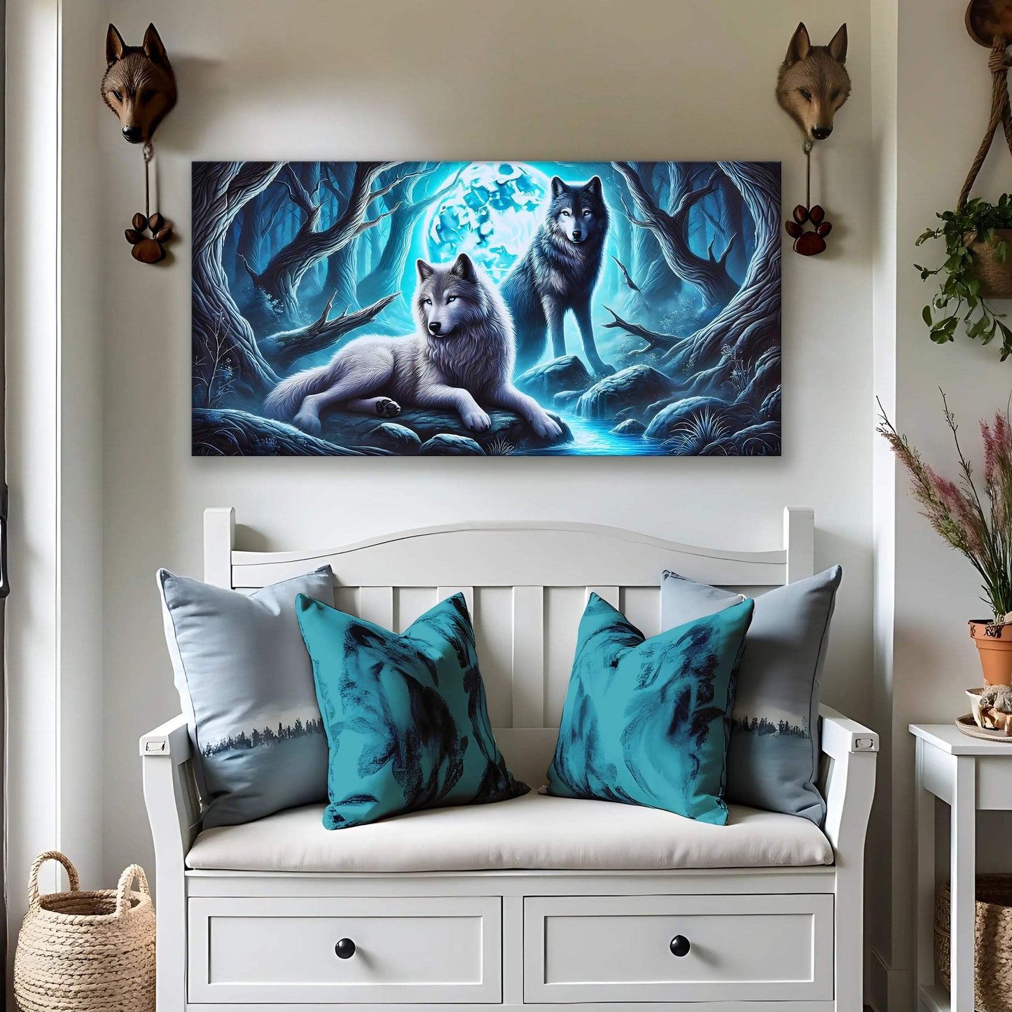 3D Wolves Wall Art - Tailored Canvases - Flyclothing LLC