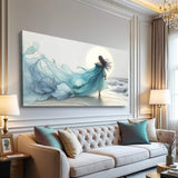 Swirling Winds by the Ocean Abstract Wall Art - Tailored Canvases - Flyclothing LLC