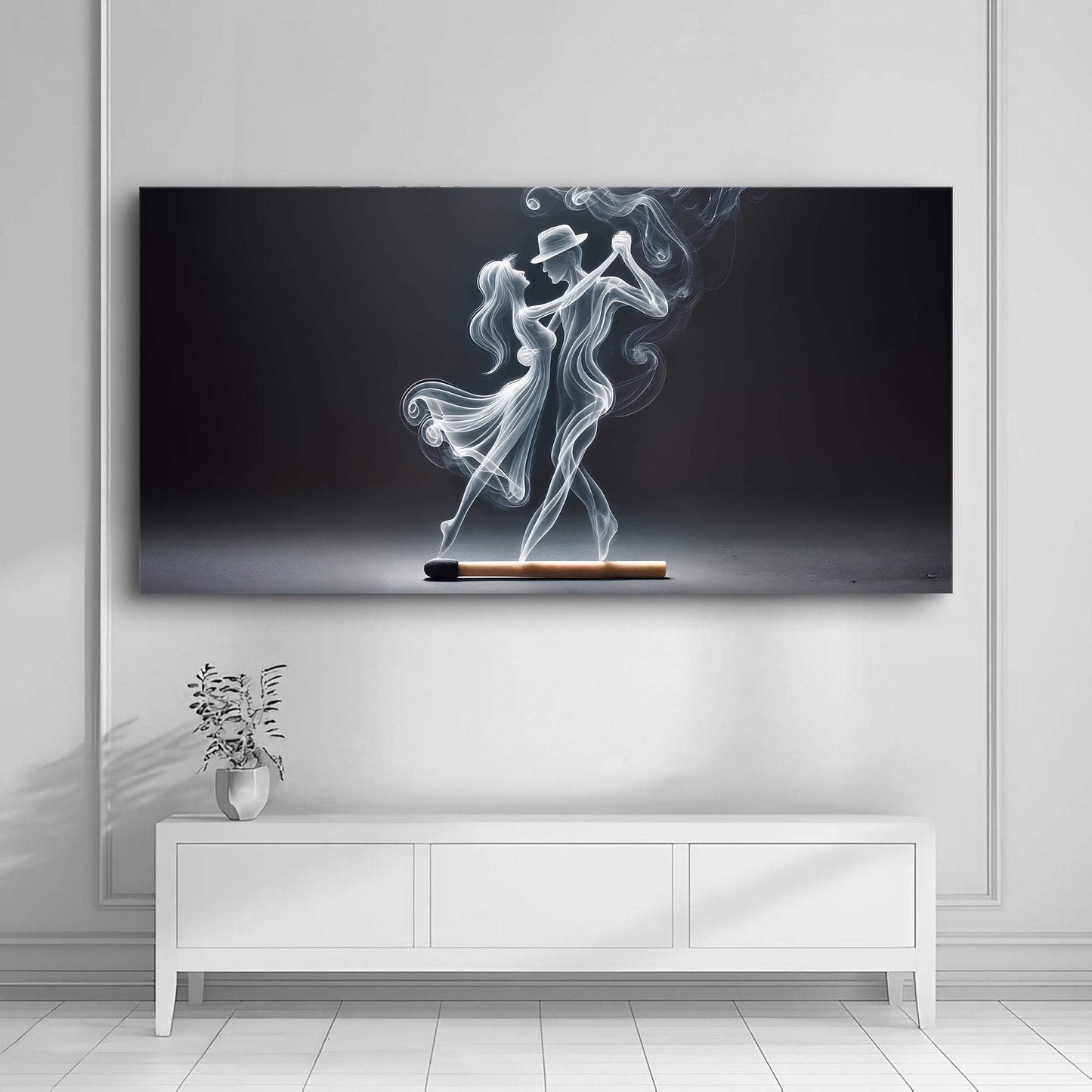 Modern Abstract Couple Dance Wall Art - Tailored Canvases - Flyclothing LLC