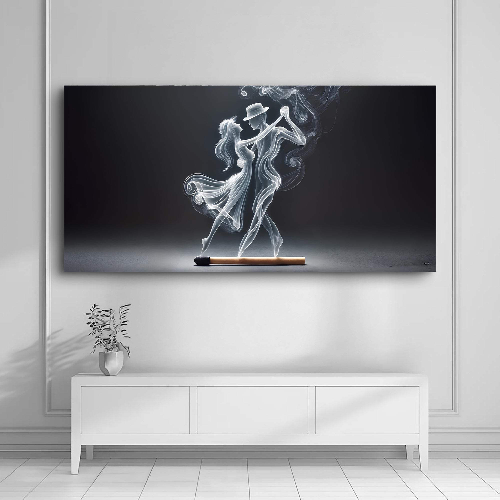 Modern Abstract Couple Dance Wall Art - Tailored Canvases - Flyclothing LLC