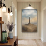 Three Crosses on Calvary Faith Wall Art II - Tailored Canvases - Flyclothing LLC