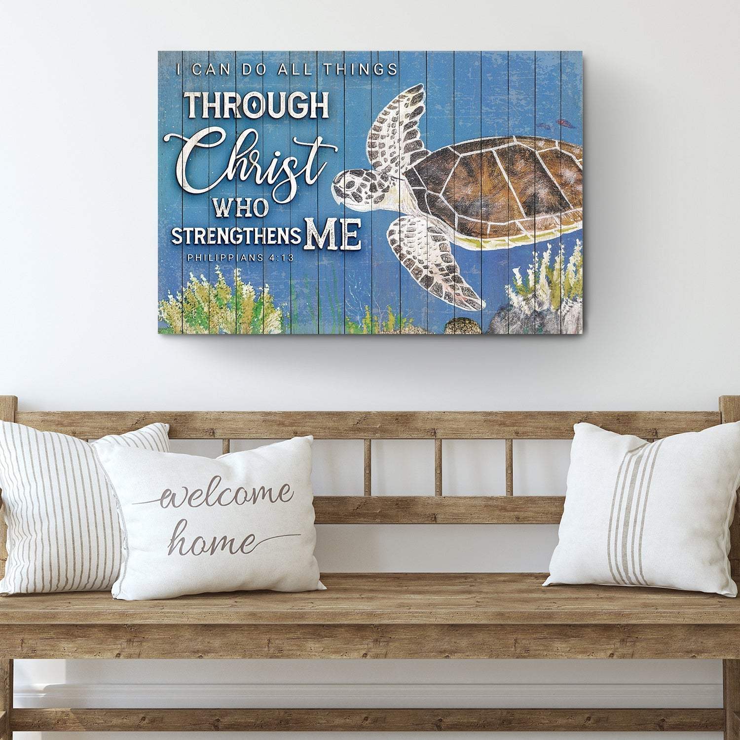 I Can Do All Things Through Christ Who Strengthens Me Faith Sign IV - Tailored Canvases - Flyclothing LLC