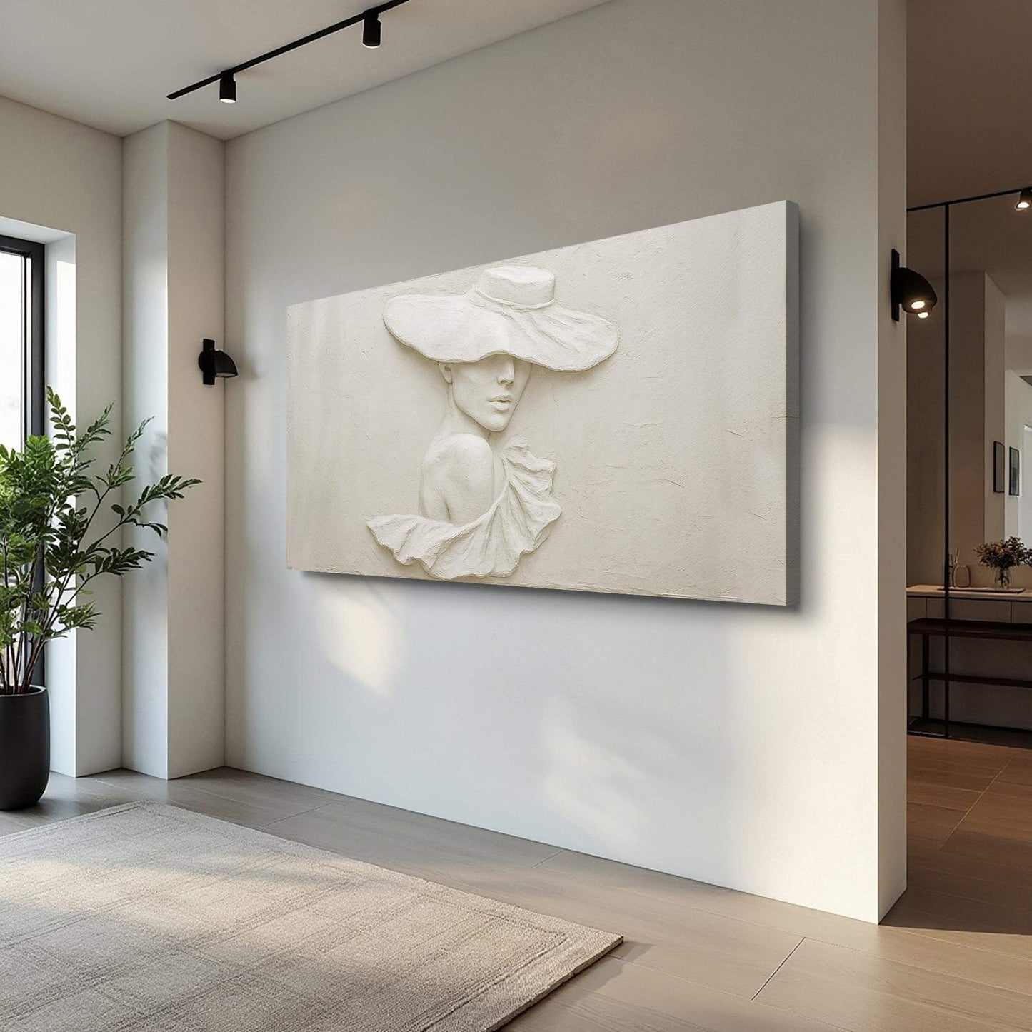3D Minimalist Female Portrait Wall Art - Tailored Canvases - Flyclothing LLC