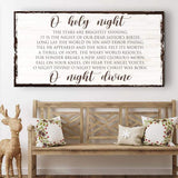 O Holy Night Christmas Sign II - Tailored Canvases - Flyclothing LLC
