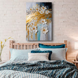 Abstract Gold Floral Wall Art - Tailored Canvases - Flyclothing LLC